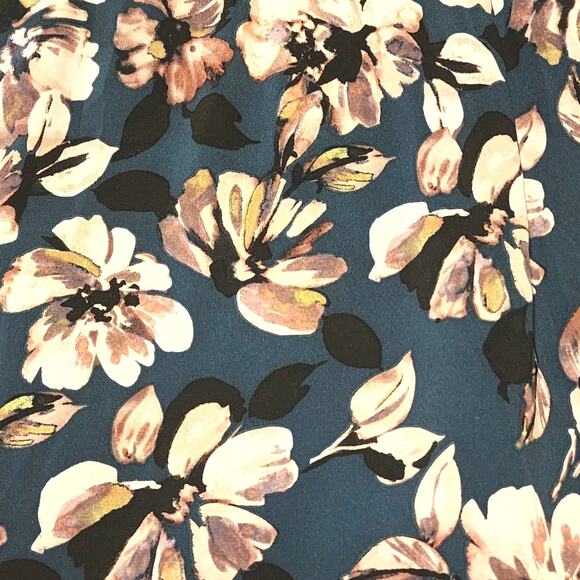 Eliza J Dress Womens Size 16 Green Floral V Neck Fit And Flare Mini - Picture 3 of 11